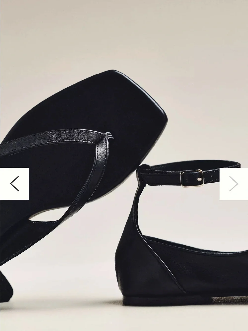 Coconuts by Matisse Black Square-Toe Ankle Strap Thong Sandals